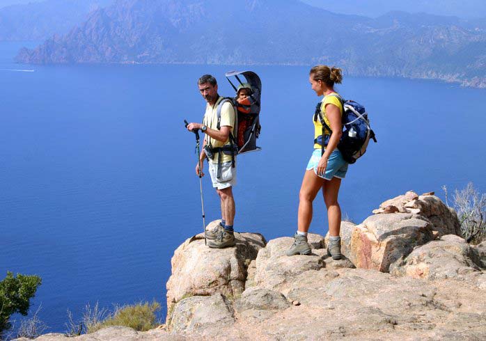 Active beach vacation on Corsica